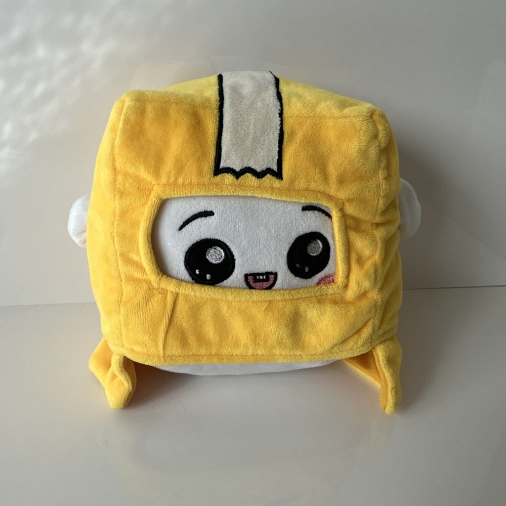 LANKYBOX LANKY BOX - BOXY - STUFFED PLUSH 7" TOY, Clean EUC YELLOW & WHITE